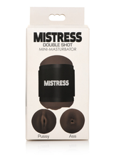 Mistress Double Shot Mini Masturbators Pussy and Ass Dark Tone Compact Ergonomic Design > Sex Toys For Men > Masturbators > Manual - Tophatter Daily Deals