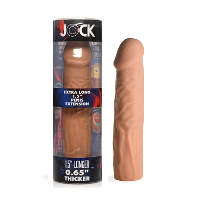 JOCK Extra Long 1.5 Inch Penis Extension Sleeve Medium Flesh Tone > Sex Toys For Men > Penis Sleeves - Tophatter Daily Deals