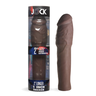 JOCK Extra Thick 2 Inch Penis Extension Sleeve Dark 2 Inch Longer 1 Inch Thicker Realistic TPE > Sex Toys For Men > Penis Sleeves - Tophatter Daily Deals