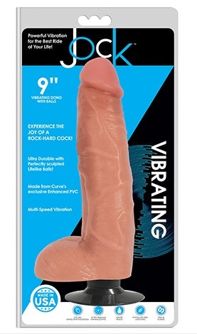 Jock 9 Inch Vibrating Dong With Balls Vanilla Color > Vibrators > Realistic Vibrators - Tophatter Daily Deals