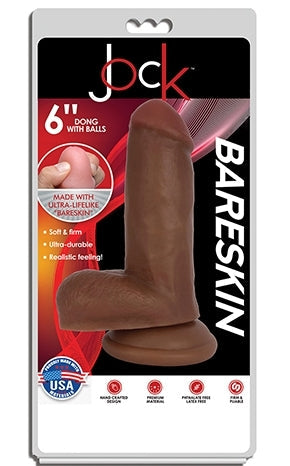 Jock 6 Inch Bareskin Dong with Balls Latte > Dildos > Realistic Dildos - Tophatter Daily Deals