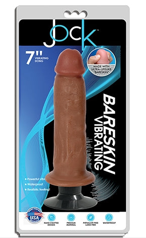 Jock 7 Inch Bareskin Vibrating Dong No Balls Latte Color > Vibrators > Realistic Vibrators - Tophatter Daily Deals