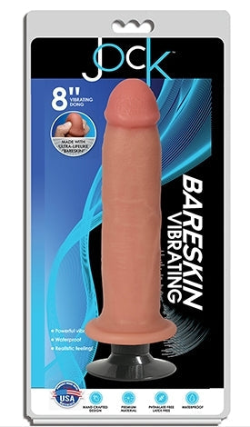 Jock 8 Inch Bareskin Vibrating Dong No Balls Vanilla with Suction Cup > Vibrators > Realistic Vibrators - Tophatter Daily Deals