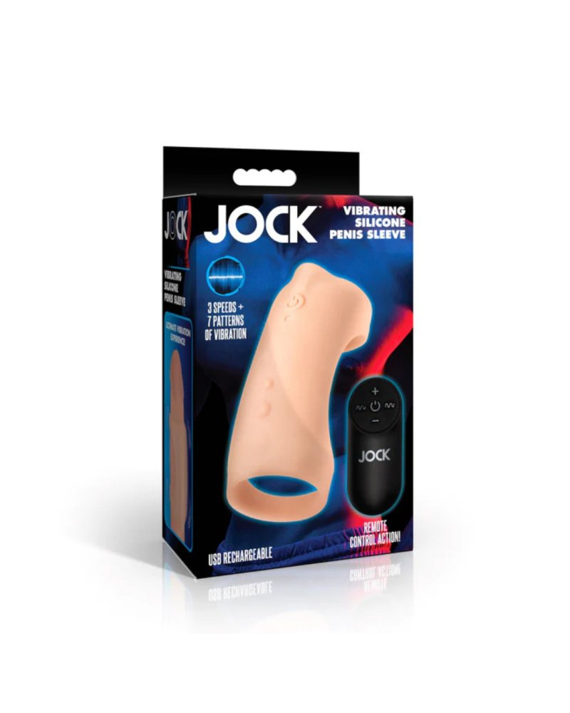 JOCK Vibrating Silicone Penis Sleeve – Vibrating Penis Sleeve > Sex Toys For Men > Penis Sleeves - Tophatter Daily Deals