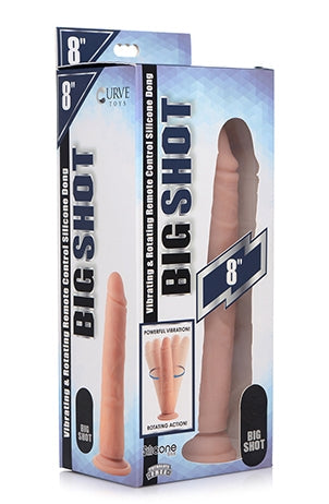 Big Shot 8 Inch Rotating Rechargeable Silicone Dong – Waterproof Silicone Vibrator > Vibrators > Realistic Vibrators - Tophatter Daily Deals