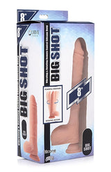 Big Shot 8 Inch Rotating Liquid Silicone Dong with Balls Beige > Vibrators > Realistic Vibrators - Tophatter Daily Deals
