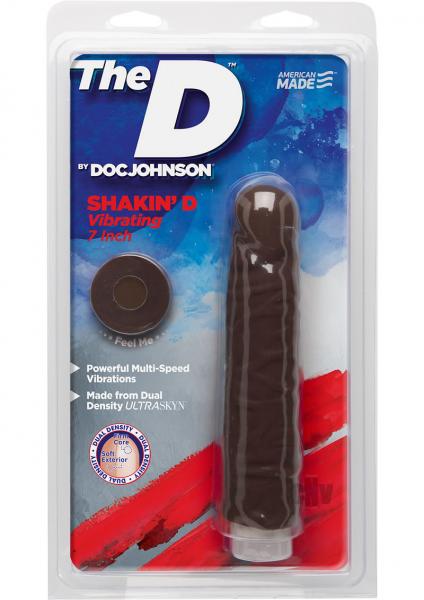 The D Shakin D 7 inch Vibrating Dildo Chocolate Brown - Tophatter Daily Deals