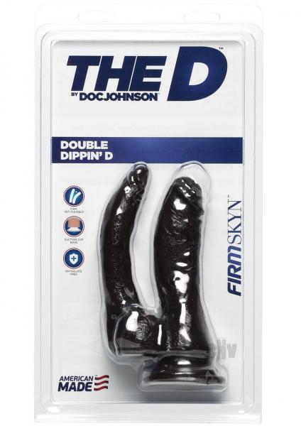 The D Double Dippin D Dildo Firmskyn Black - Tophatter Daily Deals