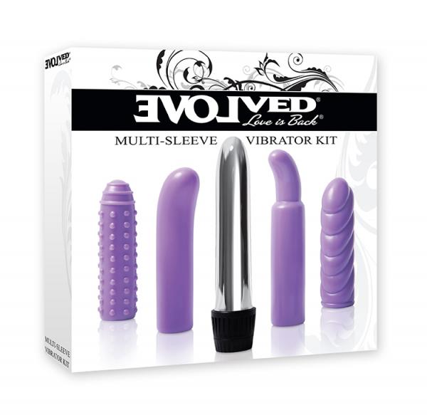 Evolved Multi Sleeve Vibrator Kit Purple - Tophatter Daily Deals