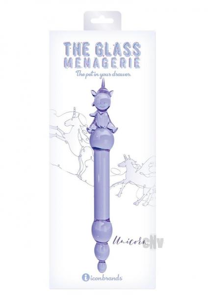 Glass Menage Unicorn Dildo Purple - Tophatter Daily Deals