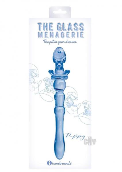 Glass Menage Puppy Dildo Blue - Tophatter Daily Deals