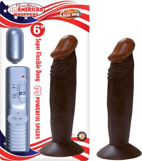 All American Whopper 6 inches Vibrating Dong Brown - Tophatter Daily Deals