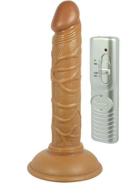Real Skin Latin American Mini Whoppers Vibrating Dong Brown 5 Inches - Tophatter Daily Deals