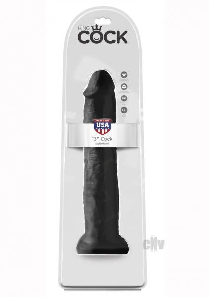King Cock 13" Dildo - Black - Tophatter Daily Deals