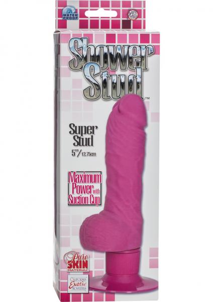 Shower Stud Super Stud Vibrating Dildo Pink - Tophatter Daily Deals