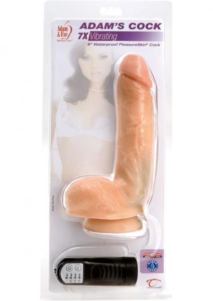 Adam's Cock 7X Vibrating Dildo Beige Natural - Tophatter Daily Deals