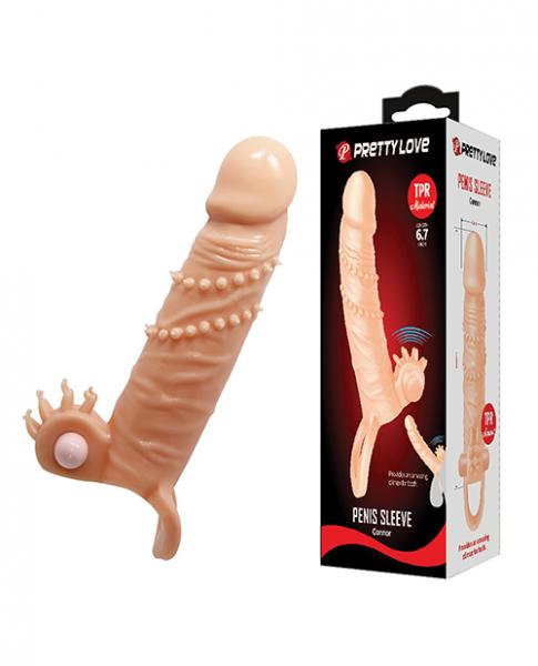 Pretty Love Connor 6.7" Vibrating Penis Sleeve - Ivory - Tophatter Daily Deals