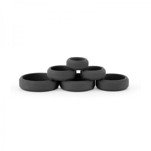 Renegade Build A Cage Rings Black Set Of 6 - Tophatter Daily Deals