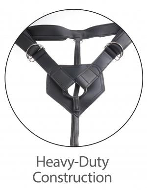 King Cock Strap On Harness with 7 inches Two Cocks One Hole Tan - Tophatter Daily Deals