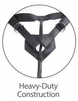 King Cock Strap On Harness with 7 inches Two Cocks One Hole Tan - Tophatter Daily Deals