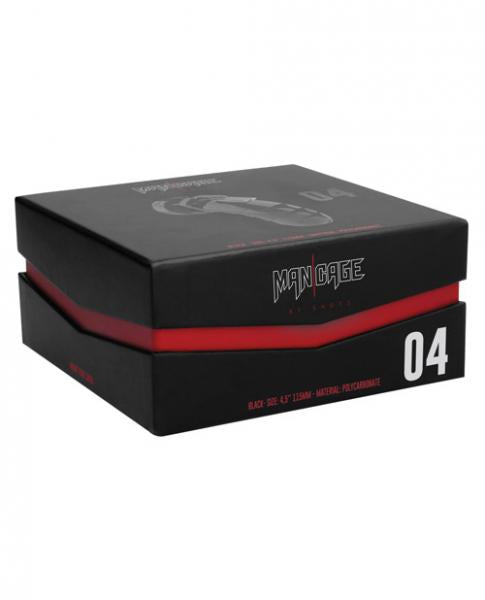 Mancage Model 04 Chastity 4.5 inches Cock Cage Black - Tophatter Daily Deals