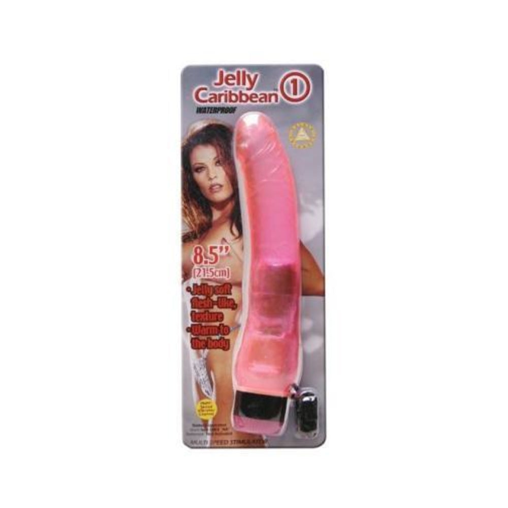 Waterproof Jelly Caribbean #1 Vibrator - Pink - Tophatter Daily Deals