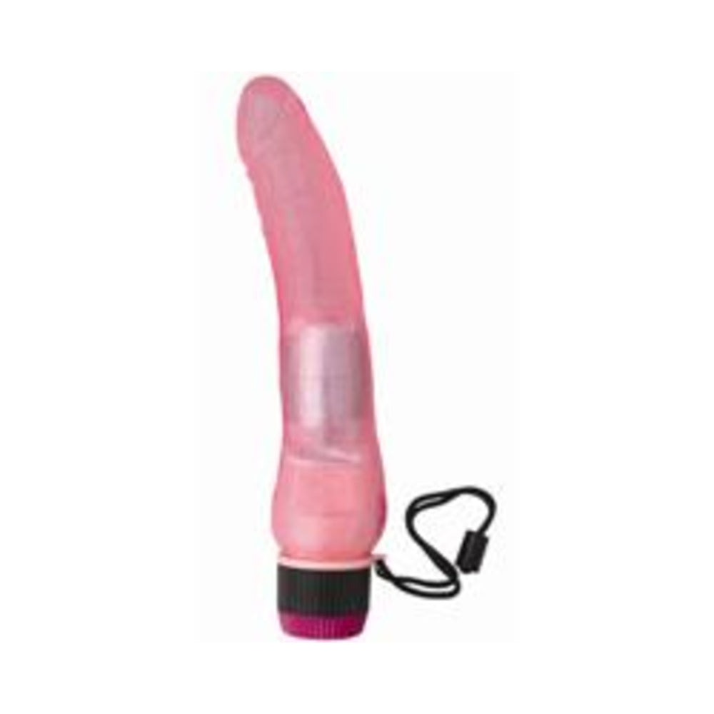 Waterproof Jelly Caribbean #1 Vibrator - Pink - Tophatter Daily Deals