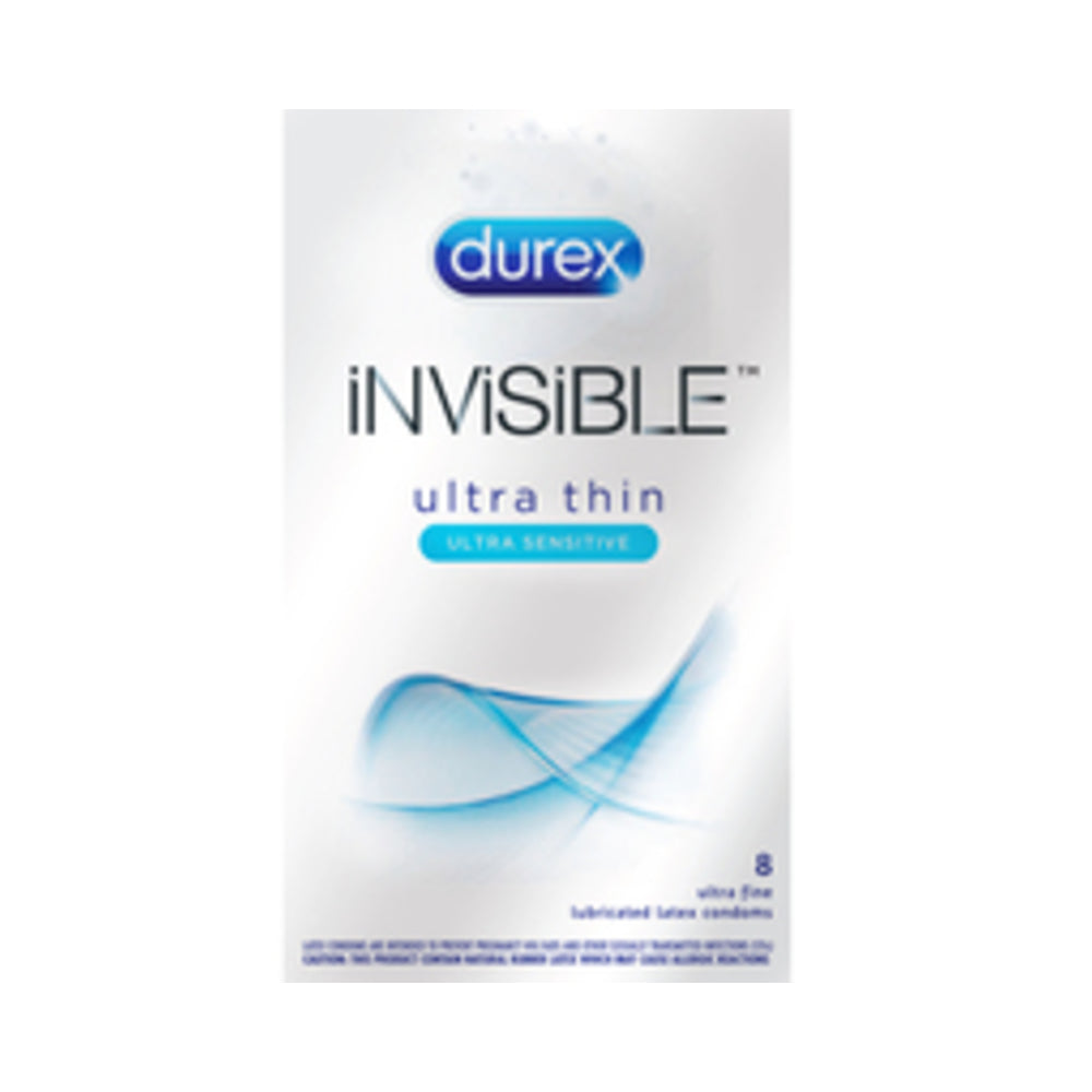 Durex Invisible Ultra Thin Ultra Sensitive Latex Condoms 8pk - Tophatter Daily Deals