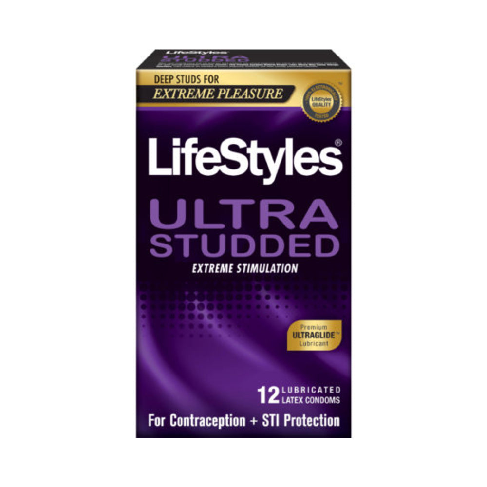 Lifestyles Ultra Studded Latex Condoms 12 Count - Tophatter Daily Deals