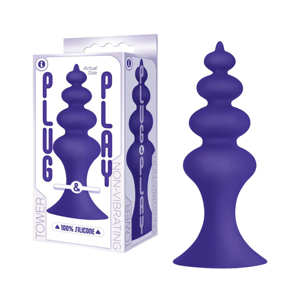 The 9's, Plug & Play, Silicone Plug, Tower, Plum - Tophatter Daily Deals