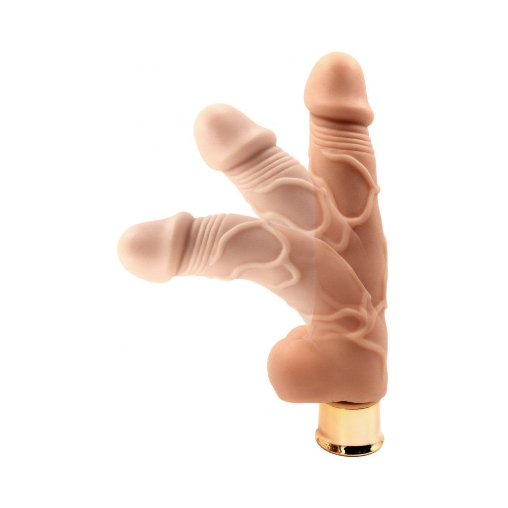 Skinsations Gold Series Bonanza 6.5in Vibrating Dildo Multi Functions - Tophatter Daily Deals