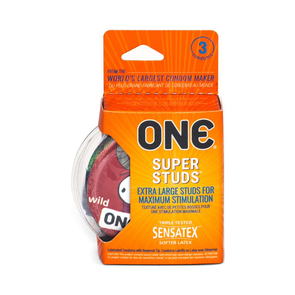 One Super Studs Latex Condoms 3 Pack - Tophatter Daily Deals