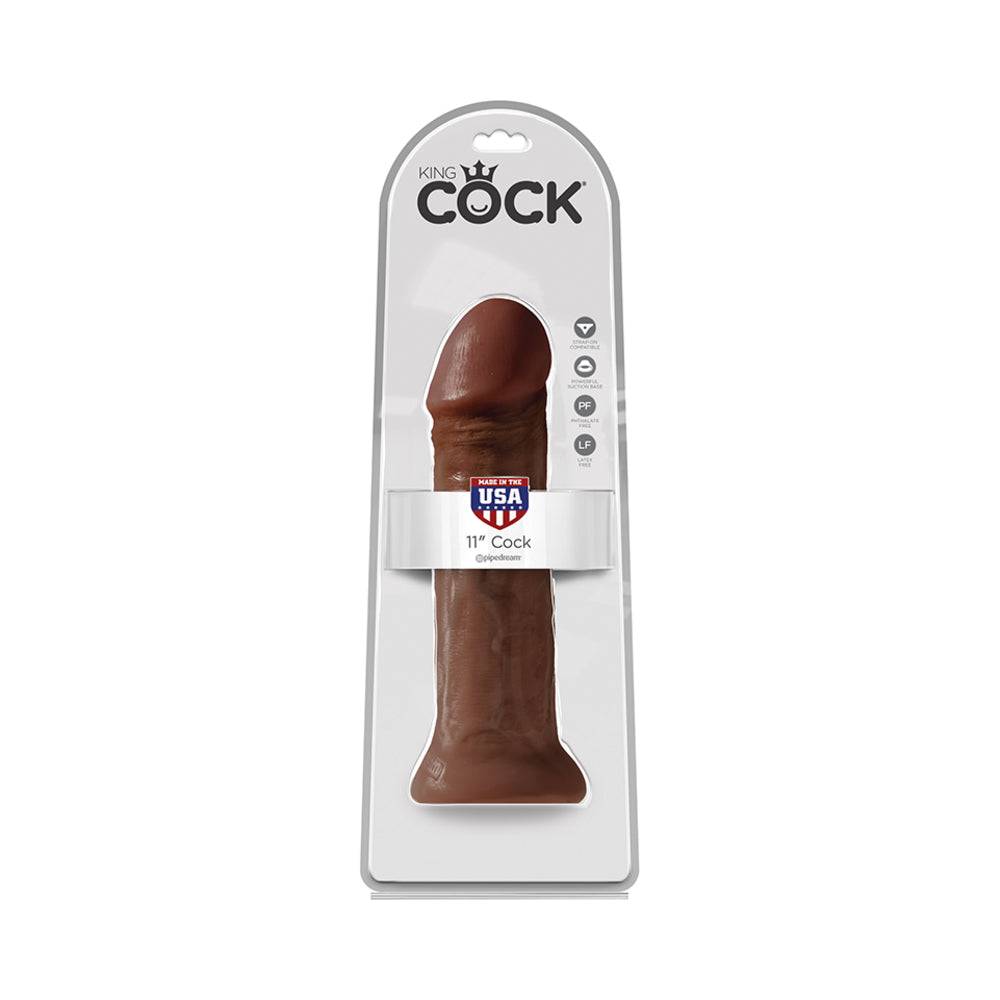 King Cock 11in Cock Brown - Tophatter Daily Deals