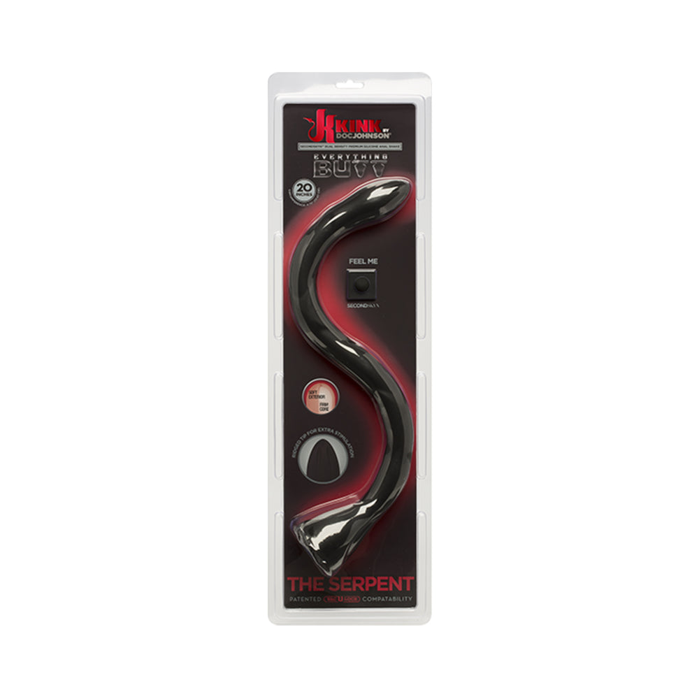 Kink The Serpent Anal Snake 20 inches Silicone Black - Tophatter Daily Deals