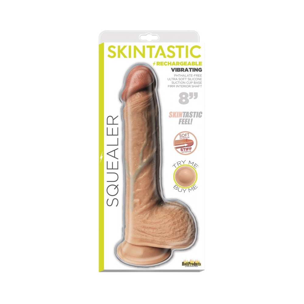 Skintastic Squealer Ultra Skin 8 inches Vibrating Dido Beige - Wholesale Prices (Limited Deals)
