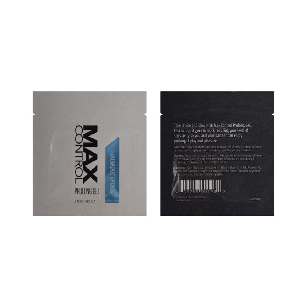 Max Control Prolong Gel Regular Strength Foil 2 Ml - Tophatter Daily Deals