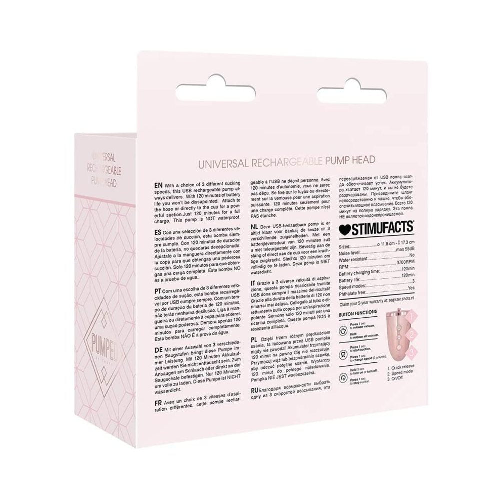 Universal Rechargable Pump Head - Pink - Tophatter Daily Deals