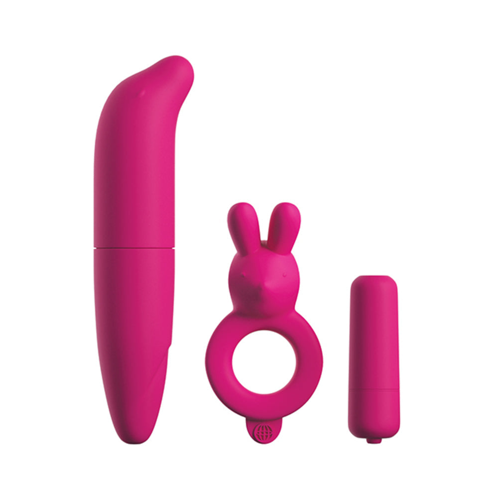 Classix Couples Vibrating Starter Kit - Pink - Tophatter Daily Deals