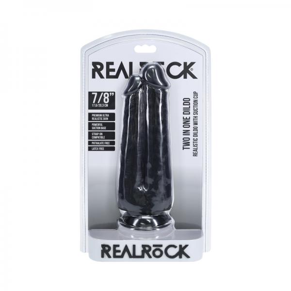 Realrock Two In One 7 In. / 8 In. Dildo Black - Tophatter Daily Deals