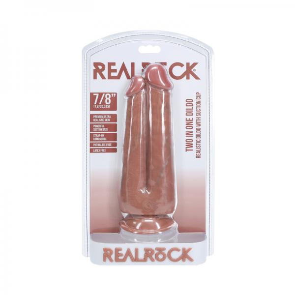 Realrock Two In One 7 In. / 8 In. Dildo Tan - Tophatter Daily Deals