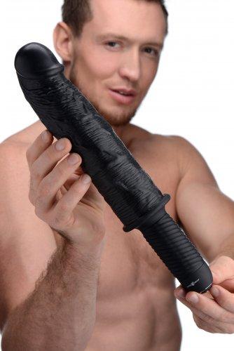 The Violator XXL Vibrating Giant Dildo Thruster Black - Tophatter Daily Deals
