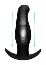 Kinetic Thumping 7X Rippled Anal Plug Black - Tophatter Daily Deals
