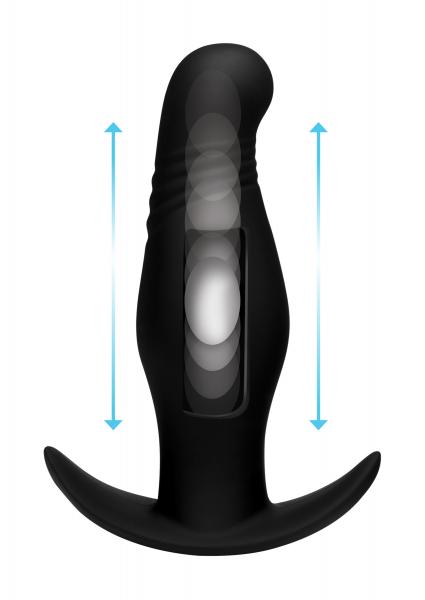 Kinetic Thumping 7X Rippled Anal Plug Black - Tophatter Daily Deals