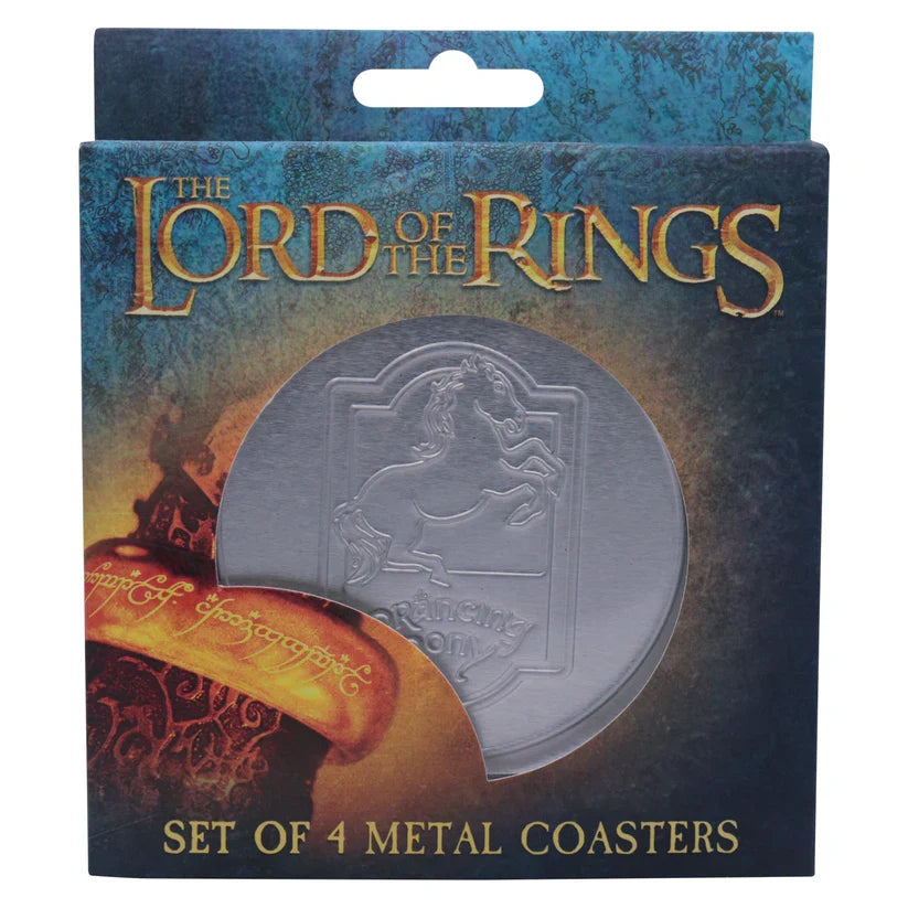 The Lord of the Rings - Set of 4 Embossed Metal Coasters Coaster Set - Tophatter Daily Deals