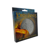 The Lord of the Rings - Set of 4 Embossed Metal Coasters Coaster Set - Tophatter Daily Deals