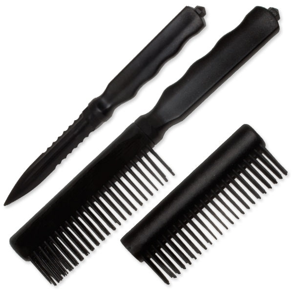 Black CIA Agent Comb with Hidden ABS Knife - TOPHATTER'S ARMORY DEALS Collectible Weapons - Tophatter Daily Deals