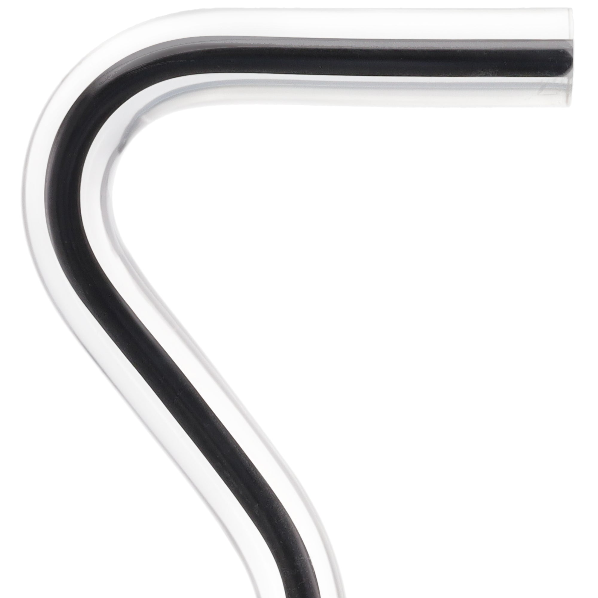 "The Obsidian Streak" Cane: Black Line in Invisible Shaft Clear Lucite Walking Canes - Tophatter Daily Deals