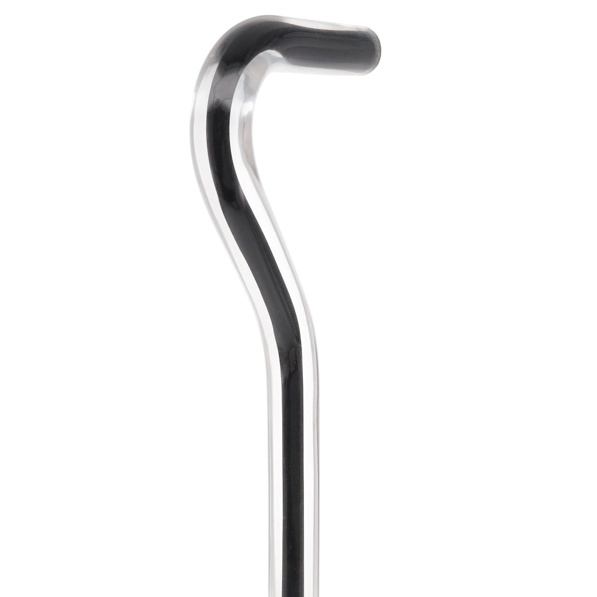 Dr. House Inspired Flame Cane - Clear Acrylic, Black Stripe Clear Lucite Walking Canes - Tophatter Daily Deals
