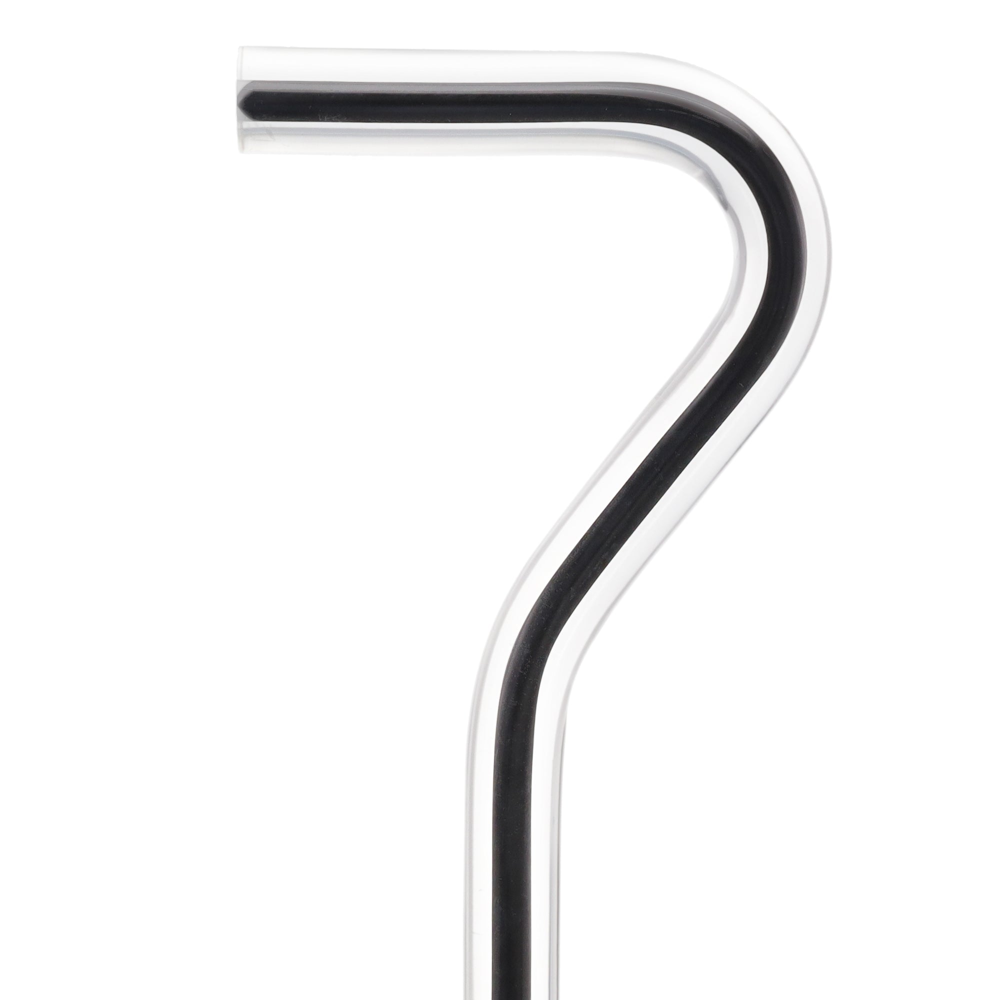 "The Obsidian Streak" Cane: Black Line in Invisible Shaft Clear Lucite Walking Canes - Tophatter Daily Deals