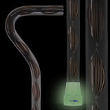 Obsidian Helix Cane: Sophisticated Black Twists, Clear Shaft Clear Lucite Walking Canes - Tophatter Daily Deals
